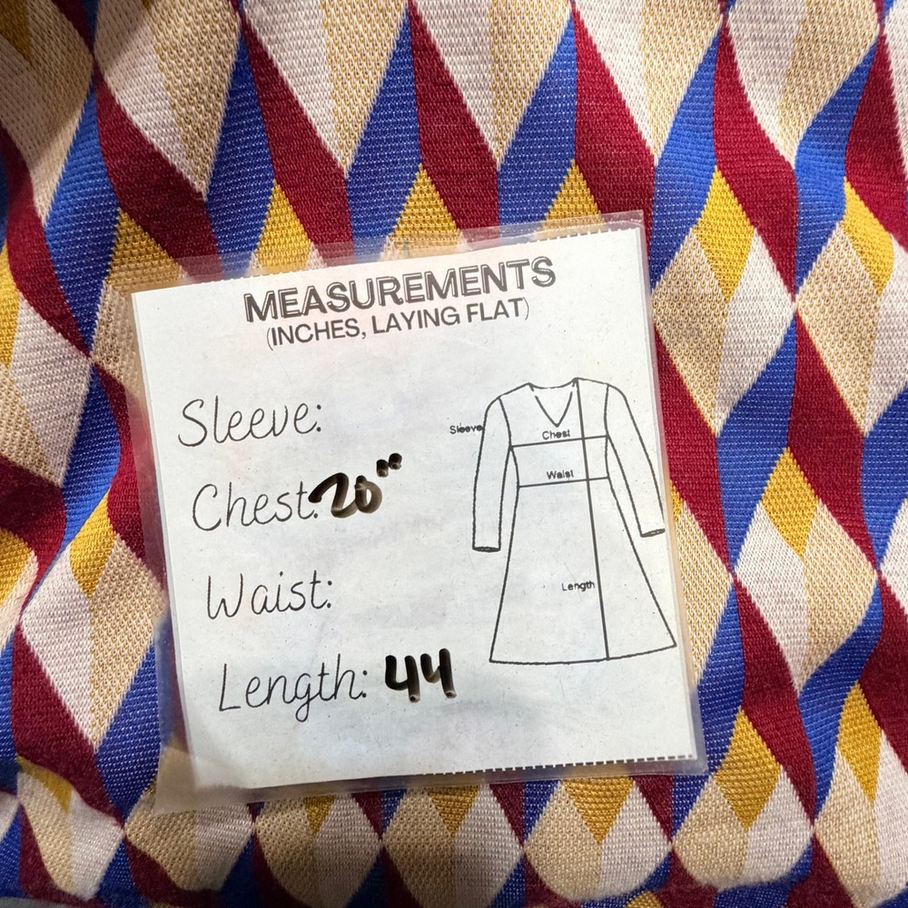 Zara Woman Basic Geometric Harlequin Diamond Knit Midi Shift Dress Multicolor M - Picture 7 of 7